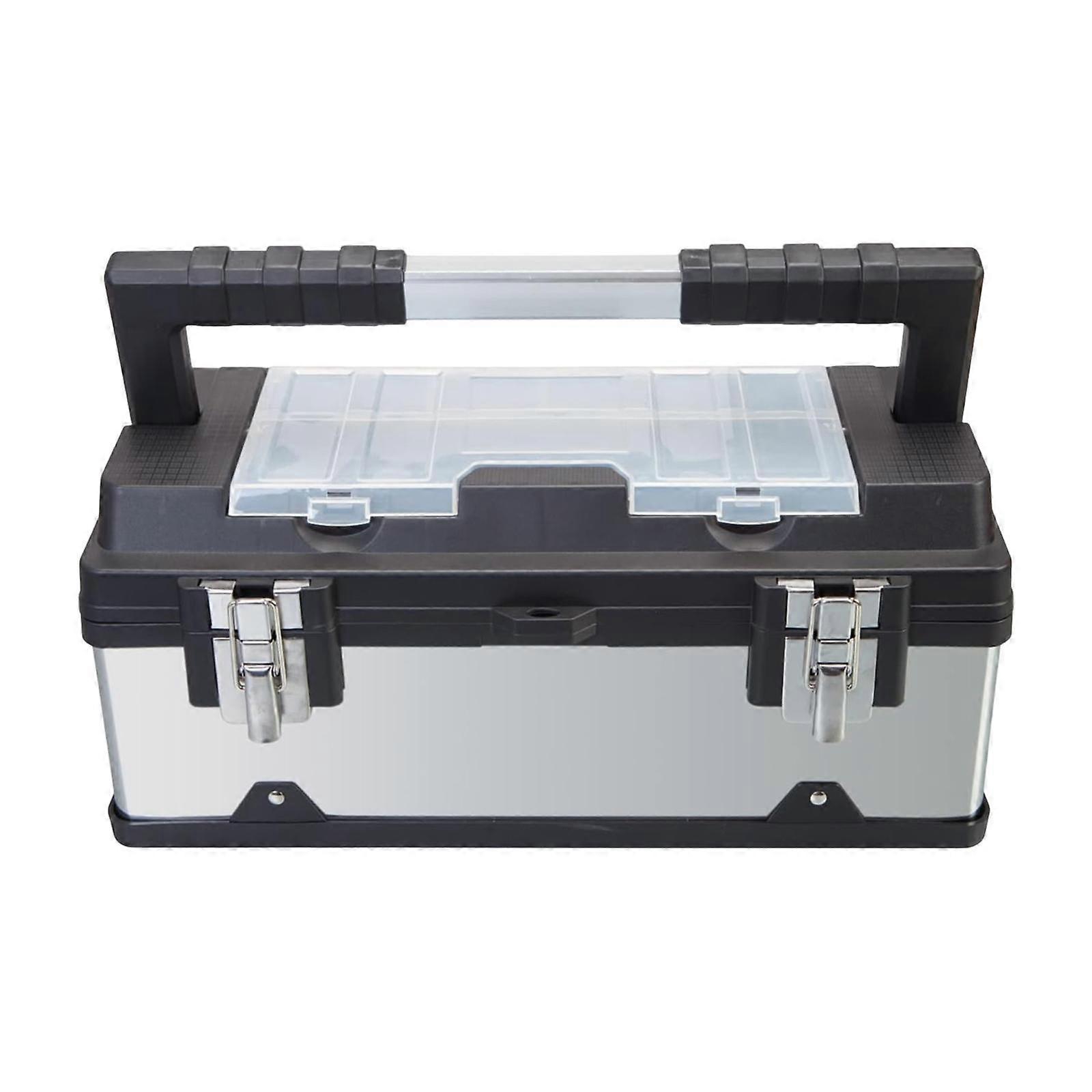 Portable Tool Box with Removable Tray Compartment Carrying Case Protector Hard