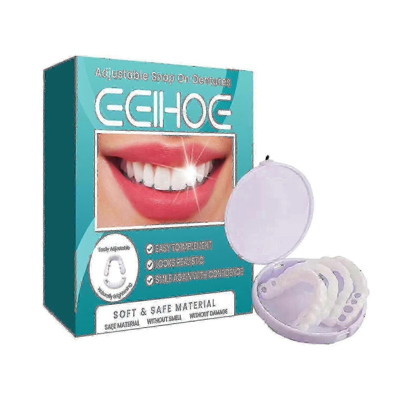 EELHOE Adjustable Snap-on Dentures Temporary Teeth Repair Kit Correct Denture Alignment for Tempora