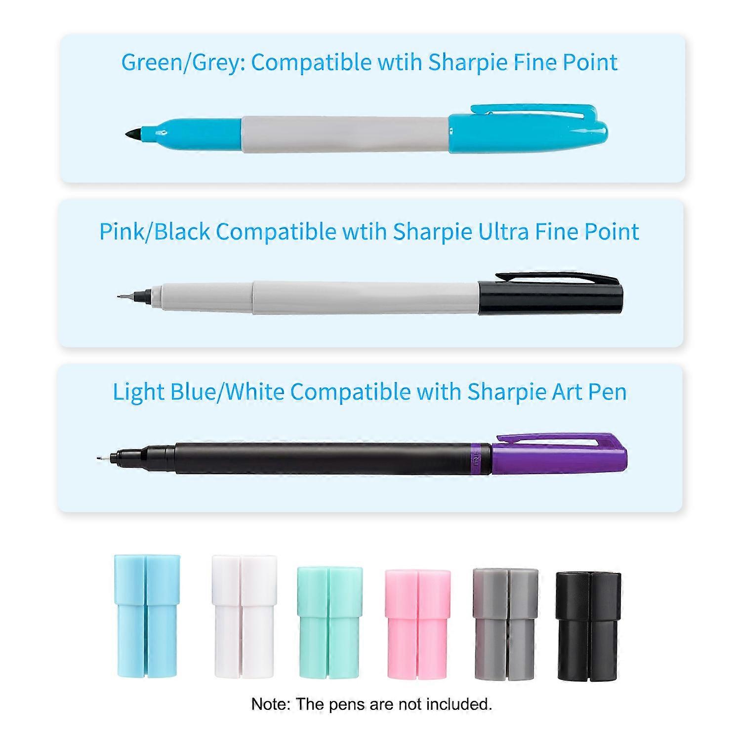 3PCS Pen Adapter Set Marker Holder Replacement for Sharpie Fine Point Markers/Ultra Fine Point Marke