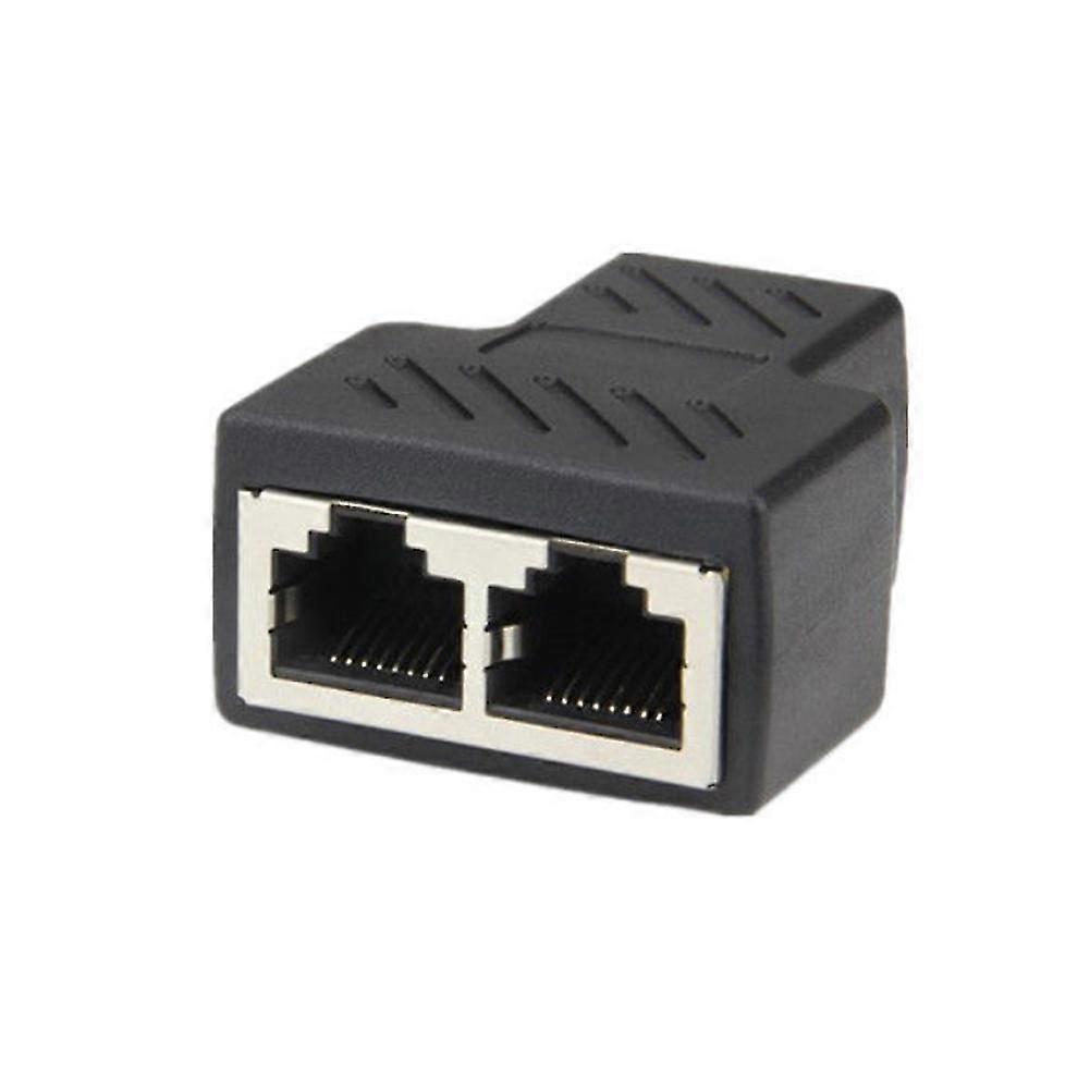 1 to 2 Lan Ethernet Network Splitter Connector Extender Adapter Plug for RJ45
