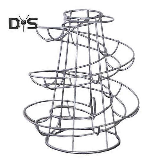 Egg Holder Spiral Storage Rack Rustproof Corrosion Resistant Hollow Bottom Design Egg Storage Shelf Dispenser