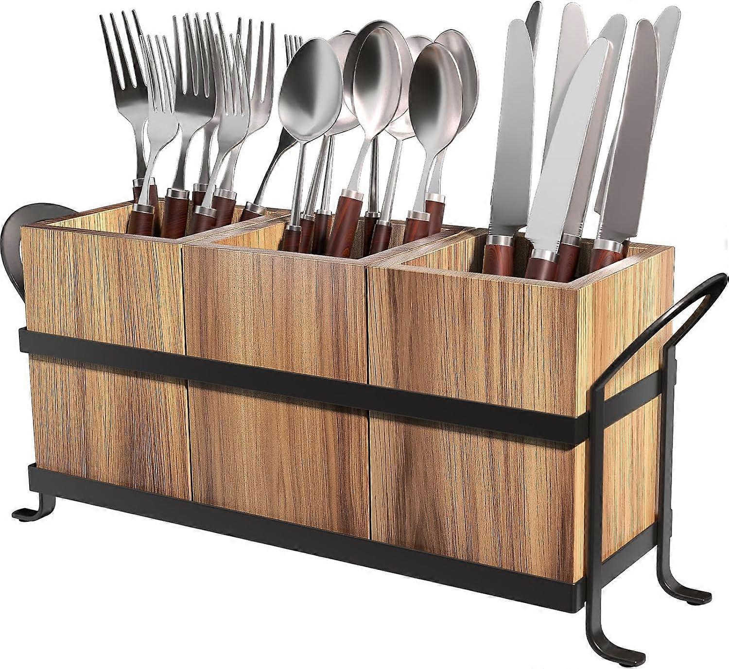 Party cutlery rack - silverware rack with three compartments, removable