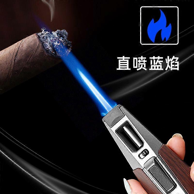 Zhongbang Zb193 Inflatable Direct Punch Flame Gun Metal Windproof Inflatable Lockable Flame Lighter Gift Box Wholesale