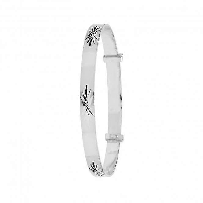Acotis Silver Round Dia Cut Babies Bangle G4368