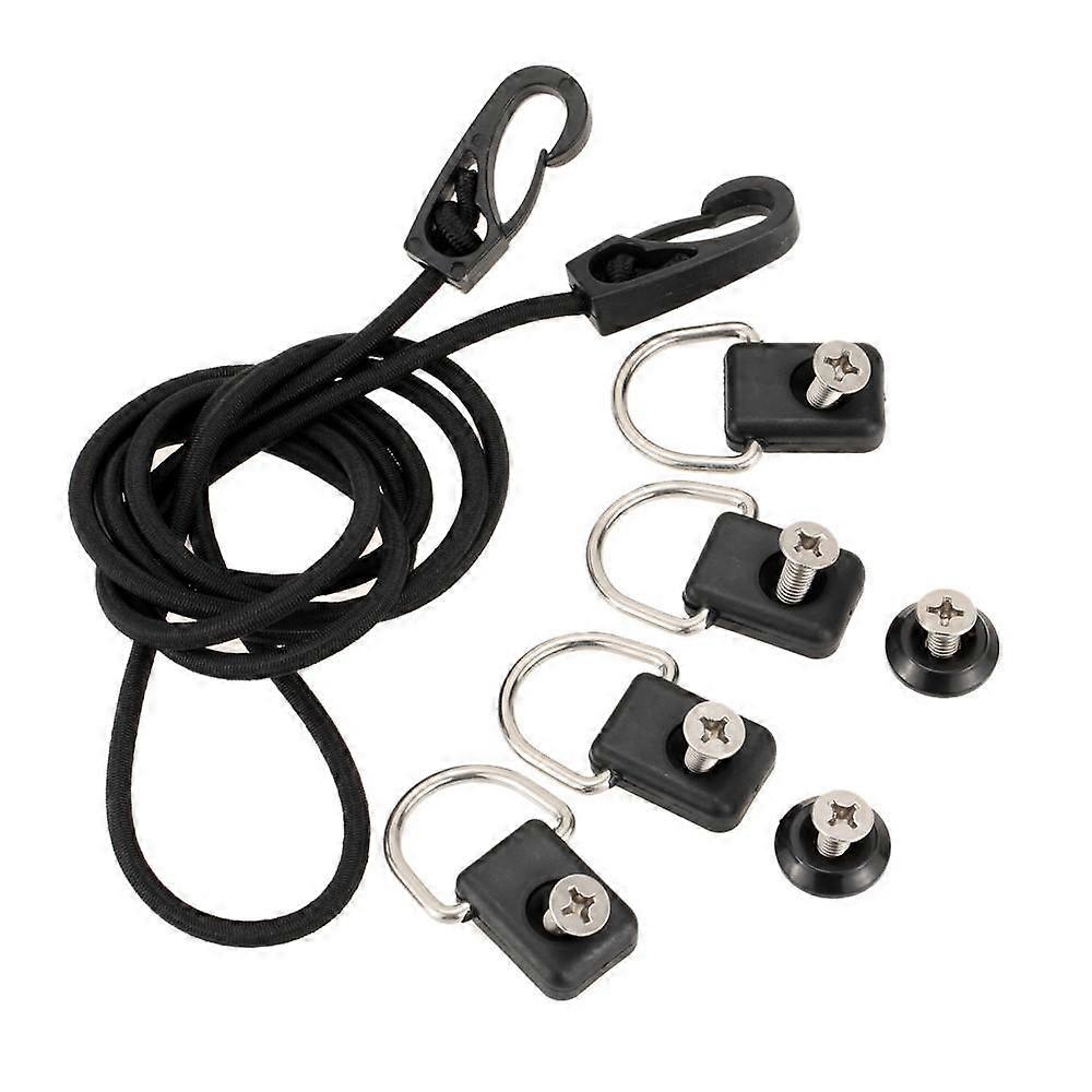 Kayak Canoe Inflatable Boat D Ring Outfitting Kayaking Bungee Accessories Set