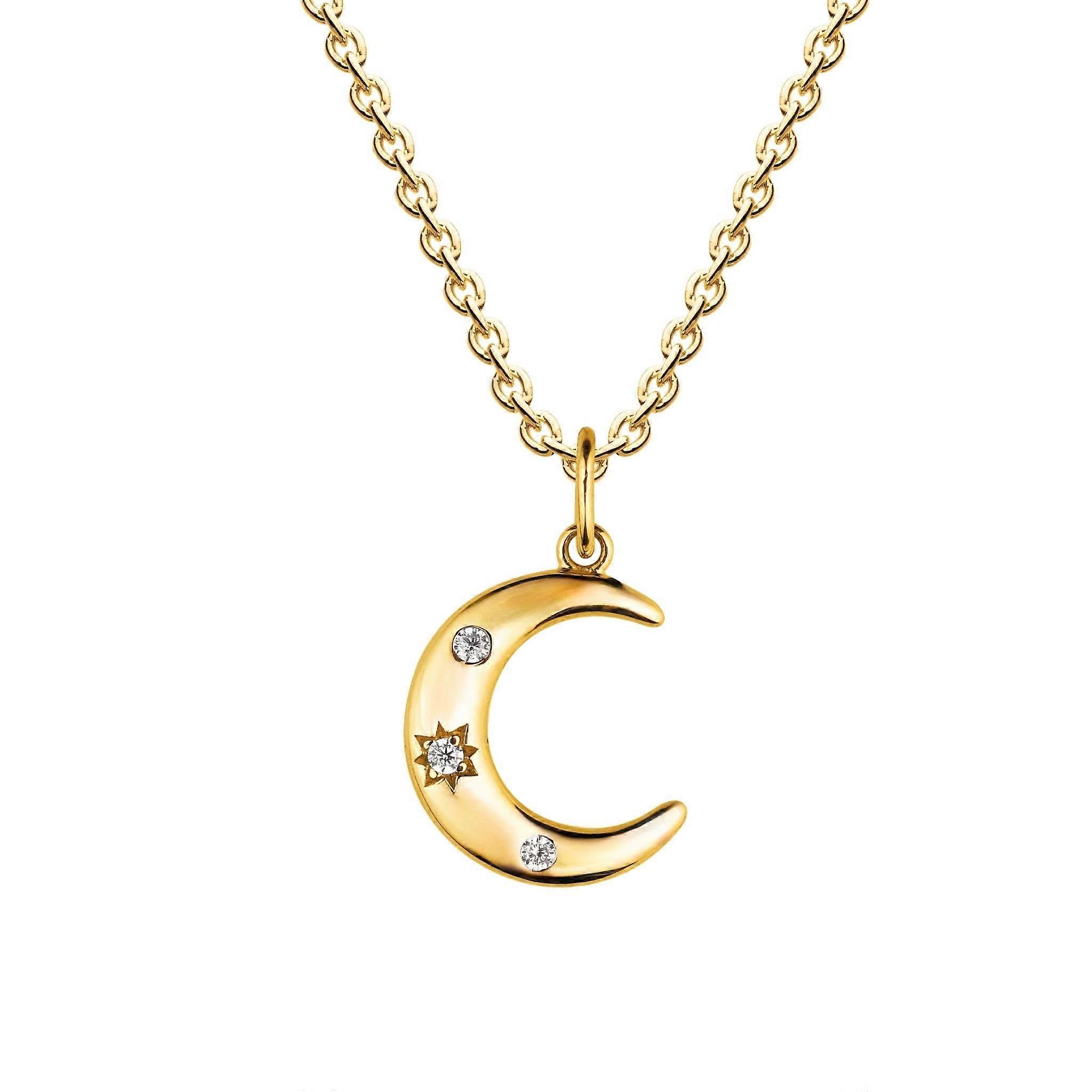 Taustern-Set Zirkonia Vergoldung Halbmond Anhänger 9443GCZ