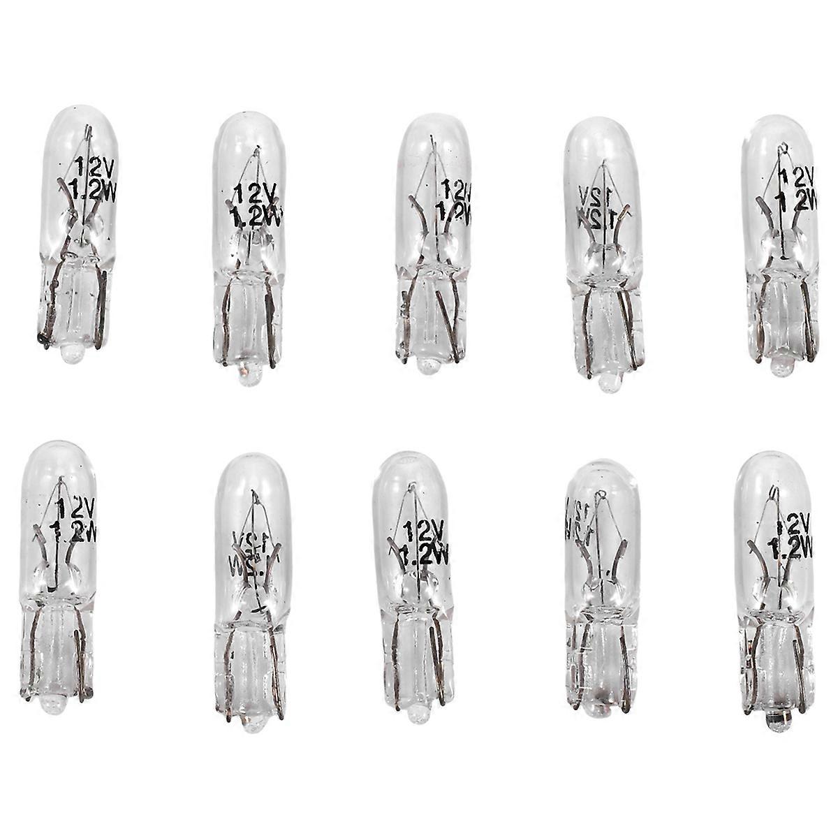 10Pcs T5 17 86 206 286 Halogen Bulb Car Instrument Panel Lamp 1.2W