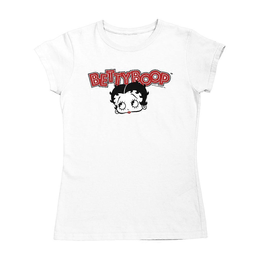 Betty Boop Red Lips Face And Logo Women's T-Shirt