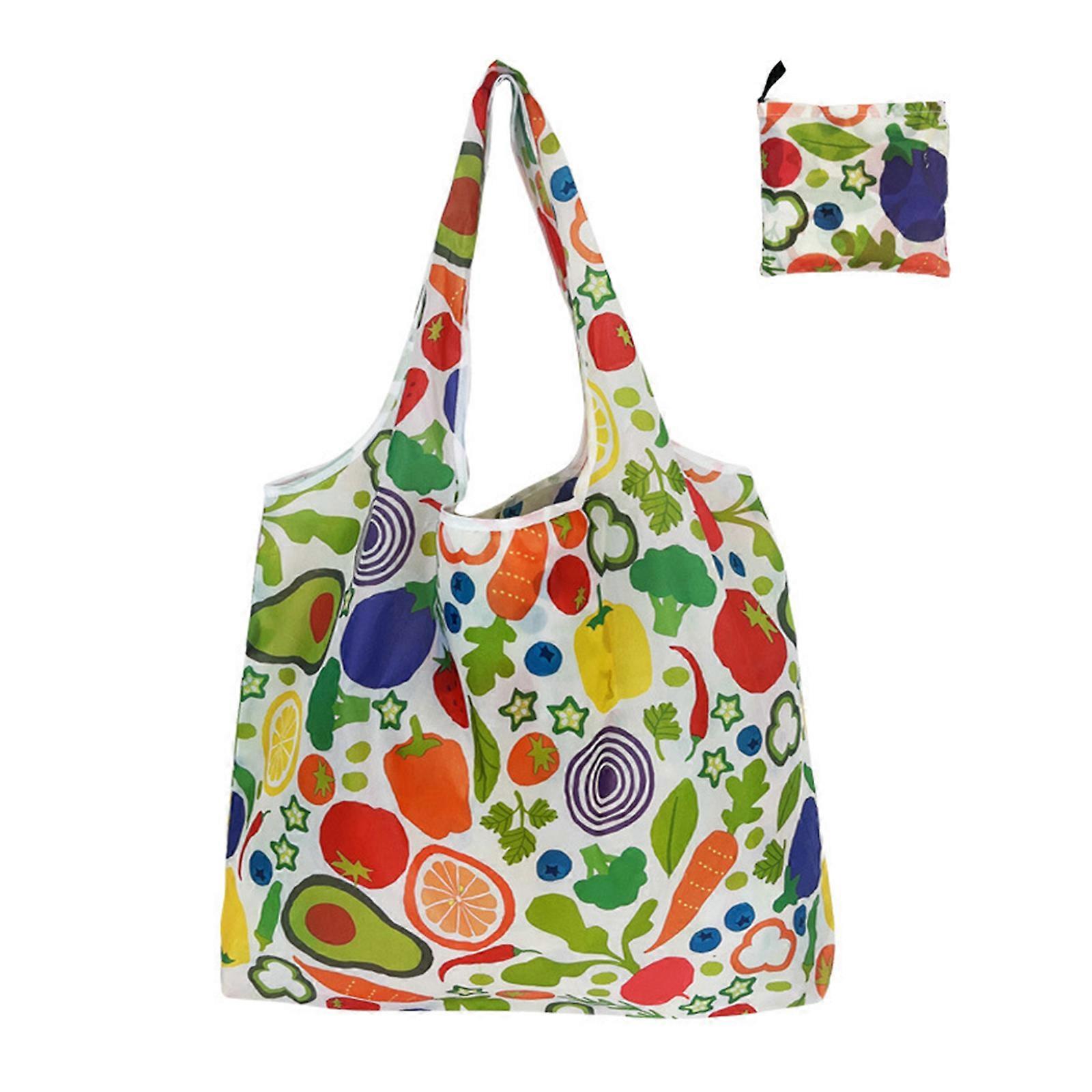 Portable Reusable Shopping Bag with Large Storage Capacity Foldable and Washable Grocery Bag for Multipurpose Use
