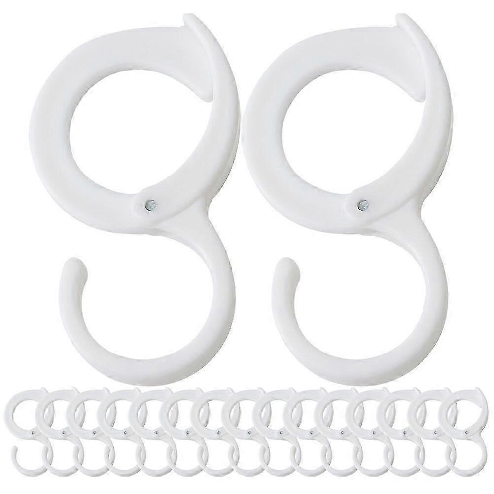 17pcs Buckle Design Hook Multi-functional S Shaped Hook Heavy Duty Kitchen Bathroom Hook