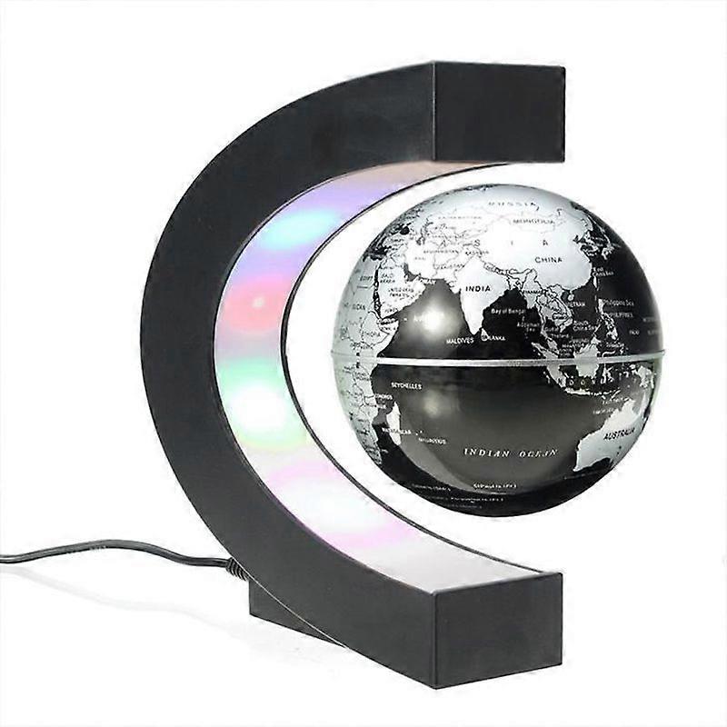 Creative Magnetic Floating Light Globe Levitation Globe Lamp with LED Lights Sphere for DemonstrationBlack