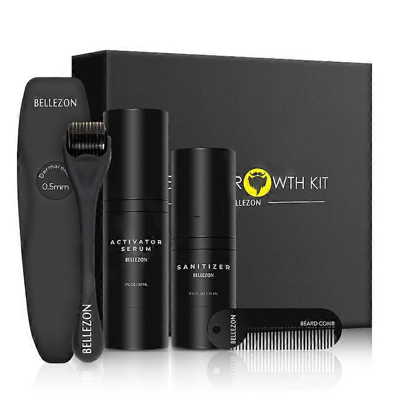 1 set Beard Growth Kit, Beard Grooming Tools For Beard Rapid Growth And Thickening, Beard Growth Activator Serum