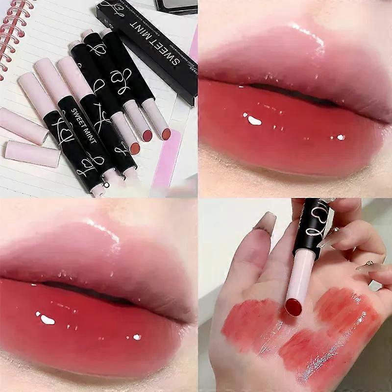Shibingsheng Mirror lip Gloss White natural pseudo plain not easy to stick cup moisturizing solid water gloss mirror lip gloss