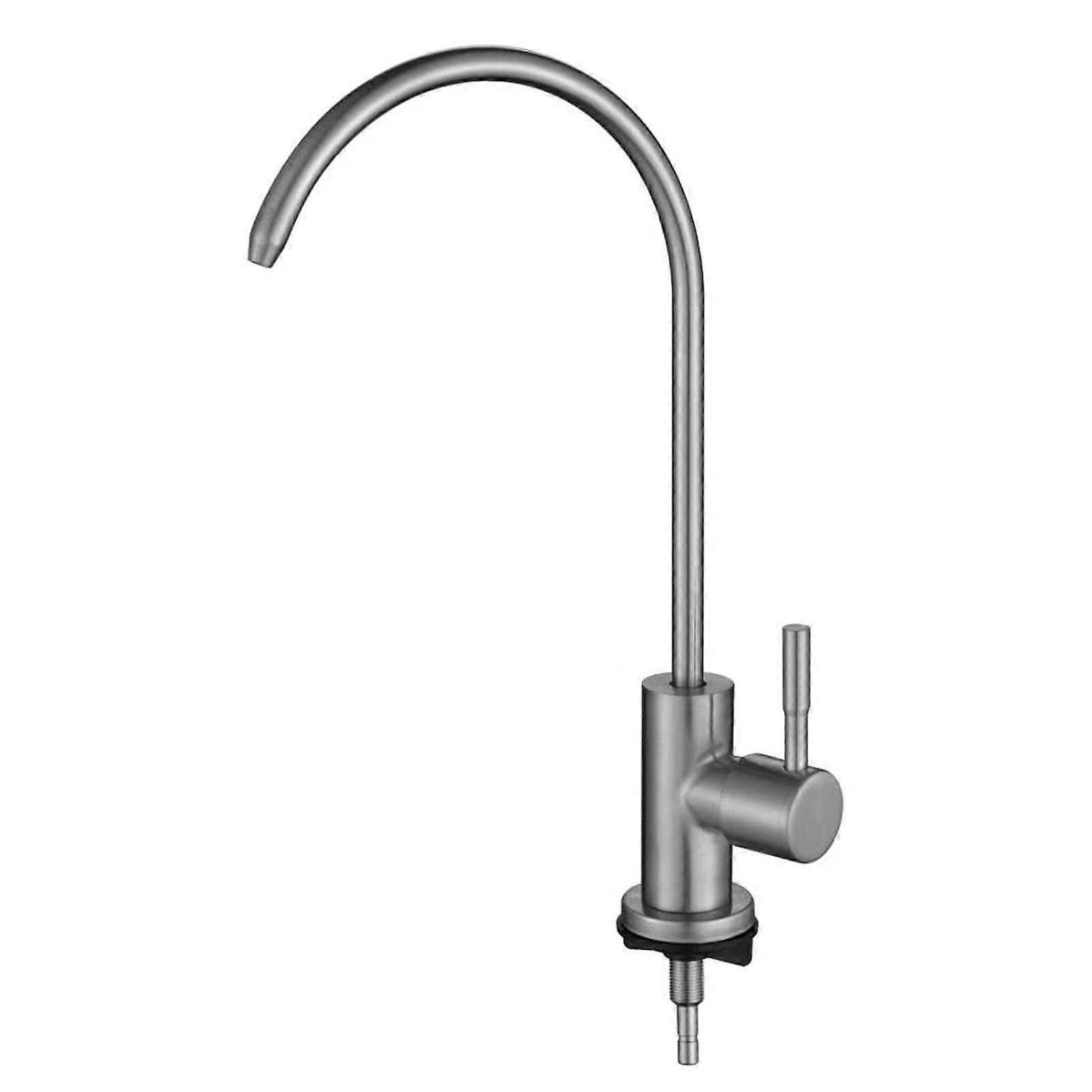 Stainless steel 304 directdrinking water faucet, singlehandle 4point cold kitchen faucet, can be rotated for sitting and standing use, A C A.