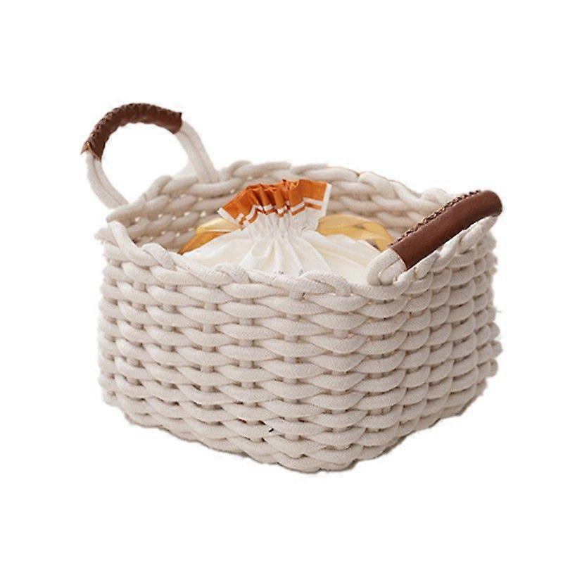 1pcs cotton rope storage basket handwoven storage basket