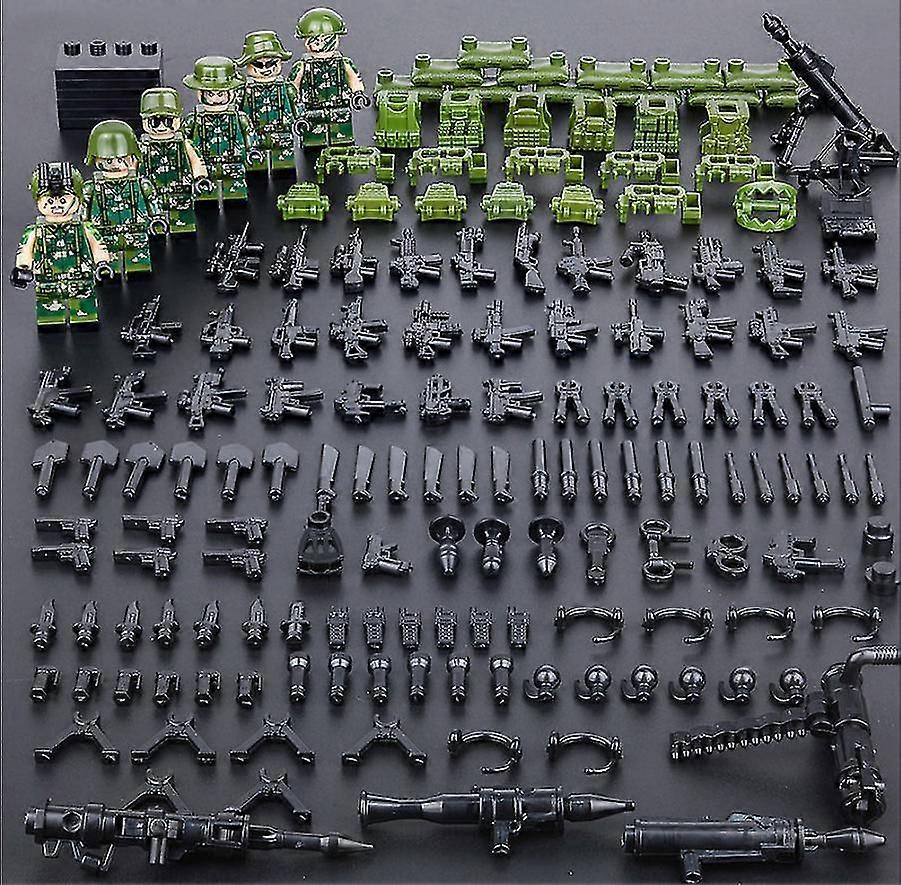 Building Blocks Military Figures Survival Special Police Puzzle Assembling Boy Toys