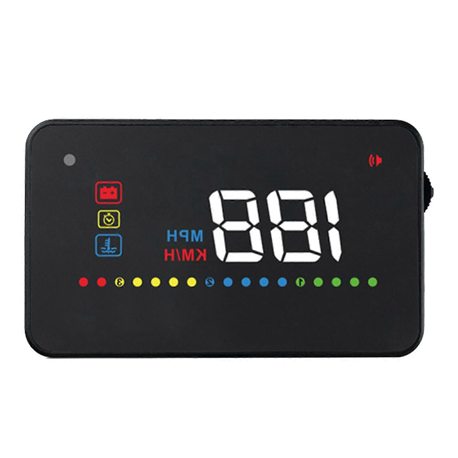 Digital Speedometer Display HUD Speedometer Overspeed Alarm Tired Driving Warning Portable Universal for Vehicle