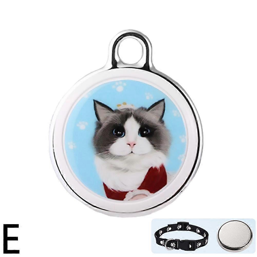 Blue Cat (E)$Pet Locator Pet Puppy Cat Wireless Waterproof Anti-lost Device Collar Anti-lost Device Anti-lost Smart Device