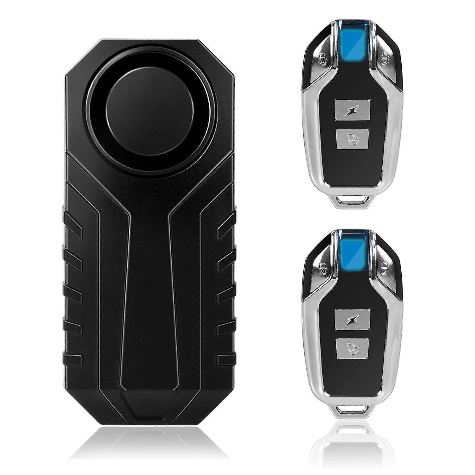 113DB Theft Cycle Alarm Agat Remote, Wireless Safety Vibration Bicycle Alarms