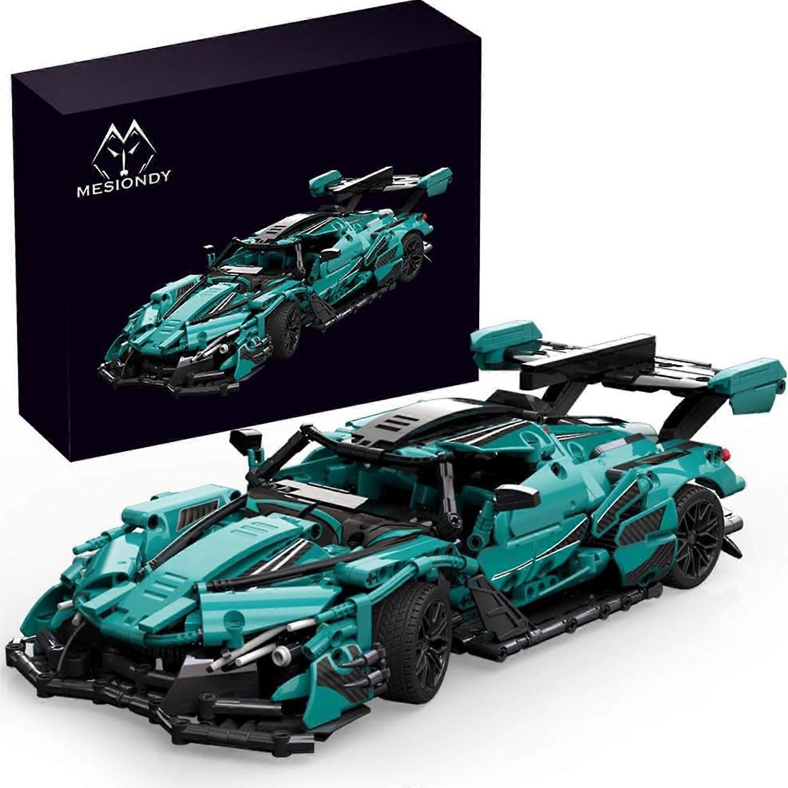 Mesiondy 1391PCs Racing Car Building Kit - 1:14 Scale Technic-Compatible Model with Working Steering, STEM Engineering Project for Teens 12+ & Adults