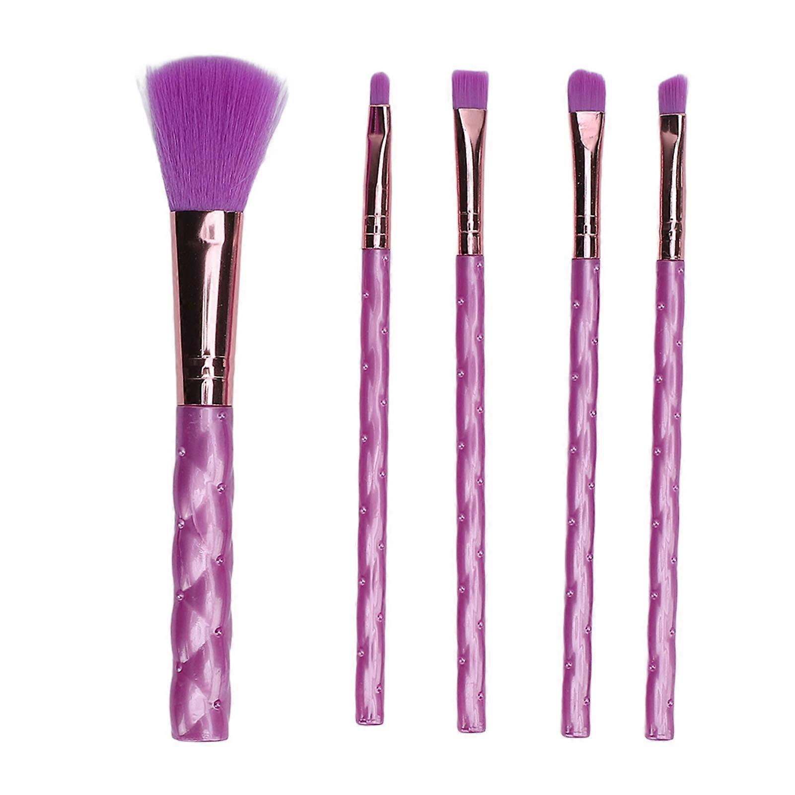 5PCS Set Makeup Brushes Multifunctional ABS Handle Blusher Eyeshadow Brush Set for Beginner
