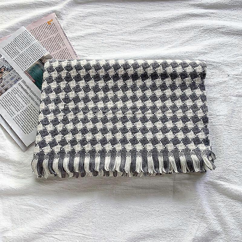 Stylová nadrozměrná dámská kostkovaná deka Teplý šátek na podzim a zimu