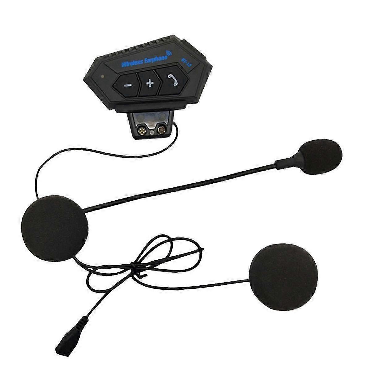 Universal Hands-Free Bluetooth Headset for Motorcycle Helmet with Noise Reduction Model BT12