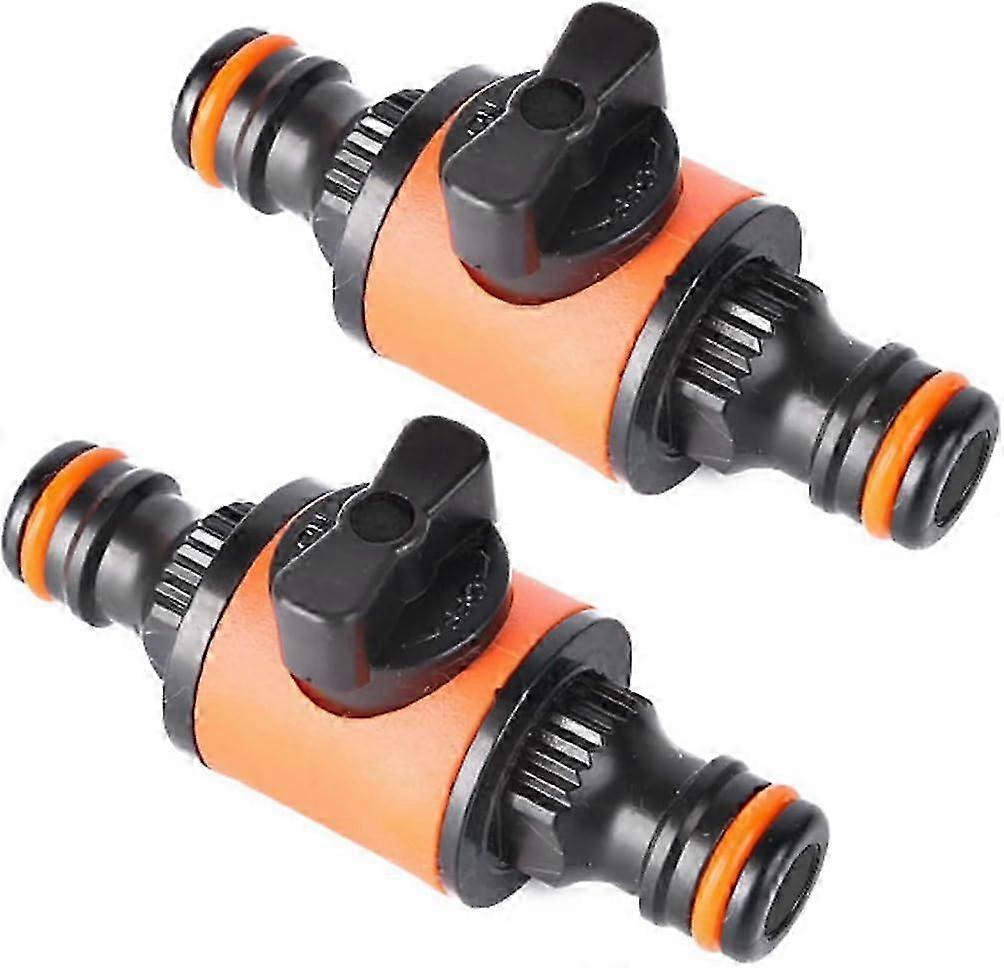 LM Pack Garden Hose Quick Connectors Gardening Water Hose Quick Connectors Double Nipple with Switch Valve Extended Quick Coupler NIW
