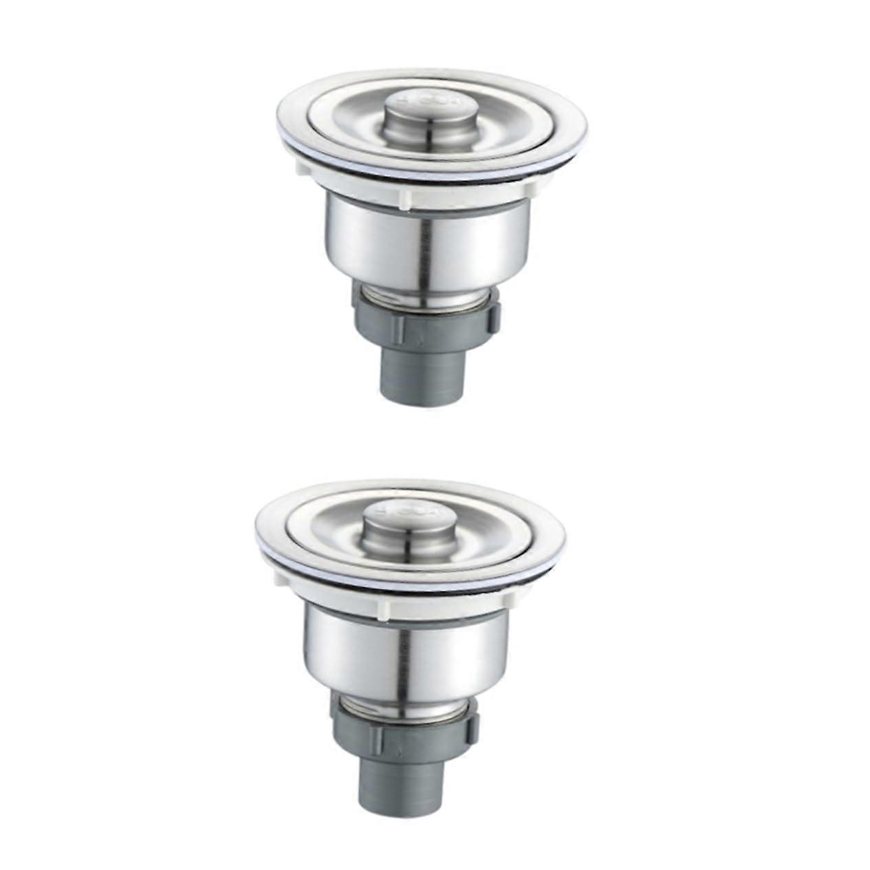 Stainless Steel Sink Filter 2-Pack Kitchen Drain Strainer 4-Inch Compatible With Most Sinks Durable Accessories