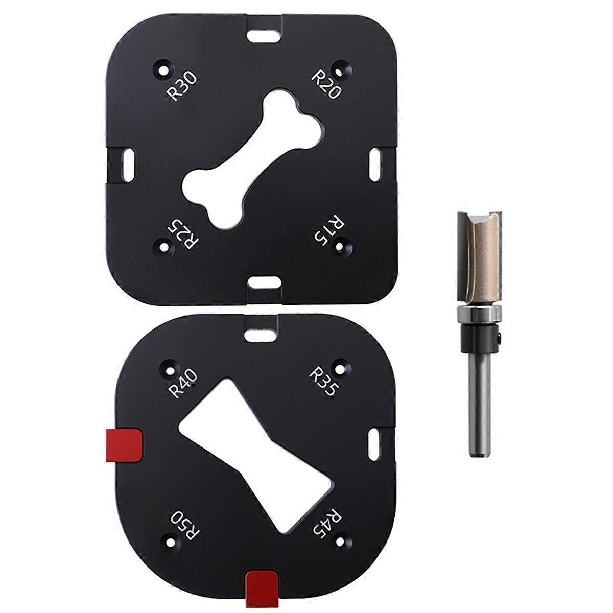 Woodworking Templates Aluminum Alloy Wood Working Arc Chamfering Tool Router Table Corner Radius Jig for Frame Cutting