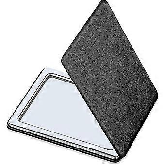 Compact Mirror For Men, Women And Girls, Black Travel Makeup Mirror, Portable Double Sided Mirror