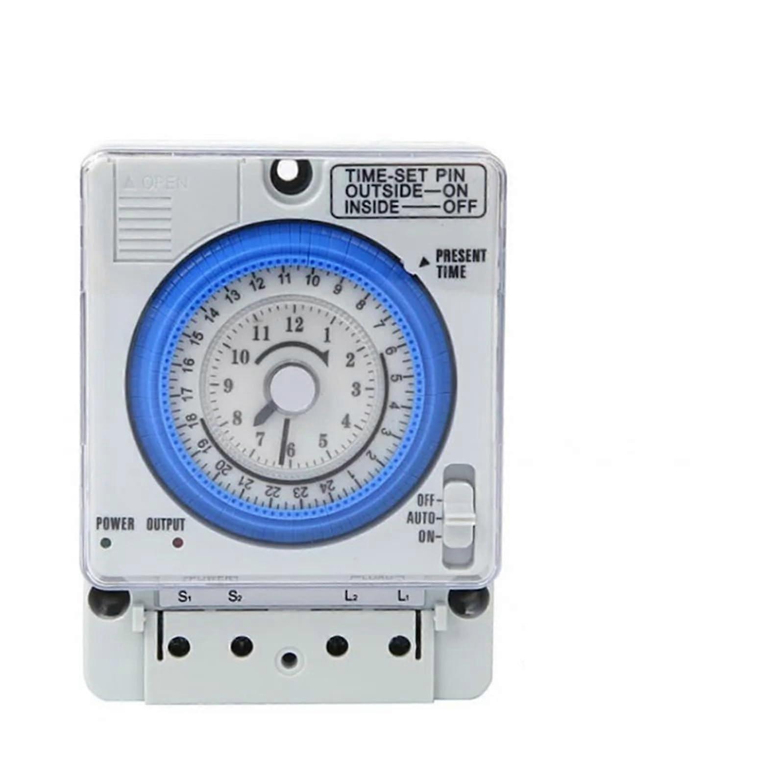 1PCS TB388 Mechanical Timer 15 Minutes 24 Hours Time Switch Relay AC220V 10A Non Power Failure