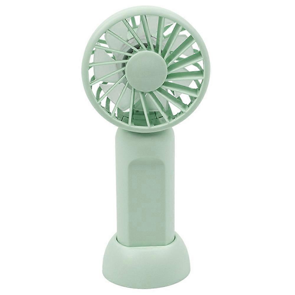 Portable Handheld Fan 3 Speeds Adjustable Low Noise Mini Desk Fan with Detachable Base - Green