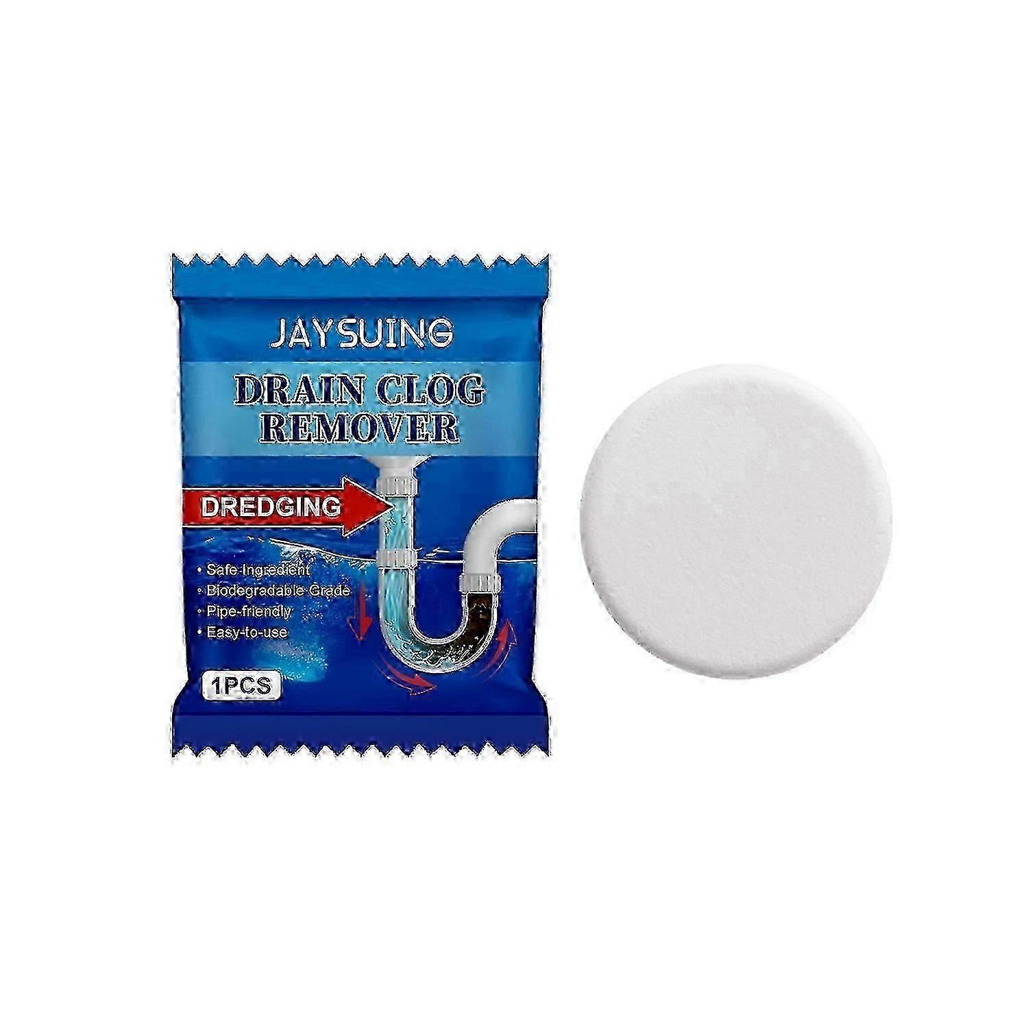 Jaysuing Drain Blockage Removal Tablets, Unclog Drainage Pipes Drain Anti Blockage Odors Clean Table