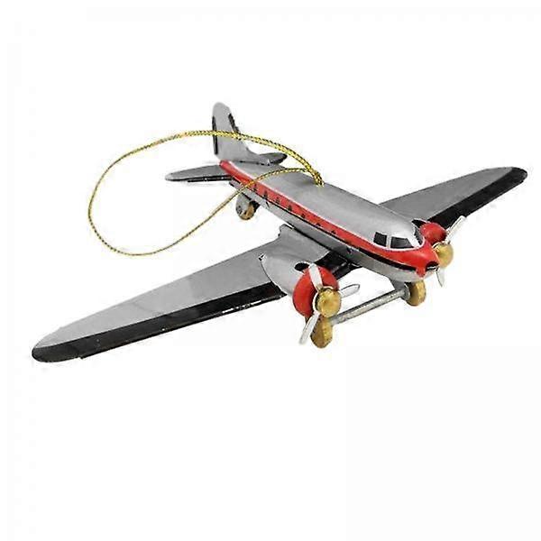 5x Tinplate Airliner παιχνίδι Χριστουγεννιάτικες διακοσμήσεις αεροπλάνο διακόσμηση αεροπλάνο μικρό αεροπλάνο