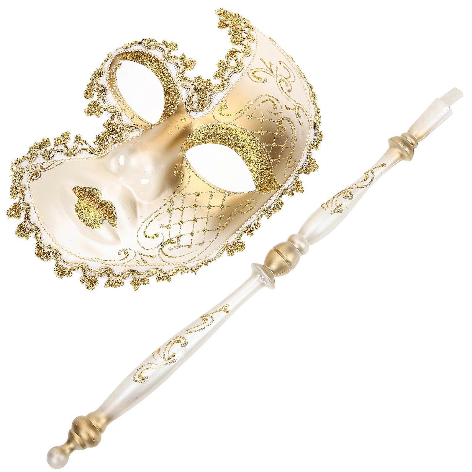 Stylish Mask with Stand, Designed for Masquerade Themes and Celebratory Nights
