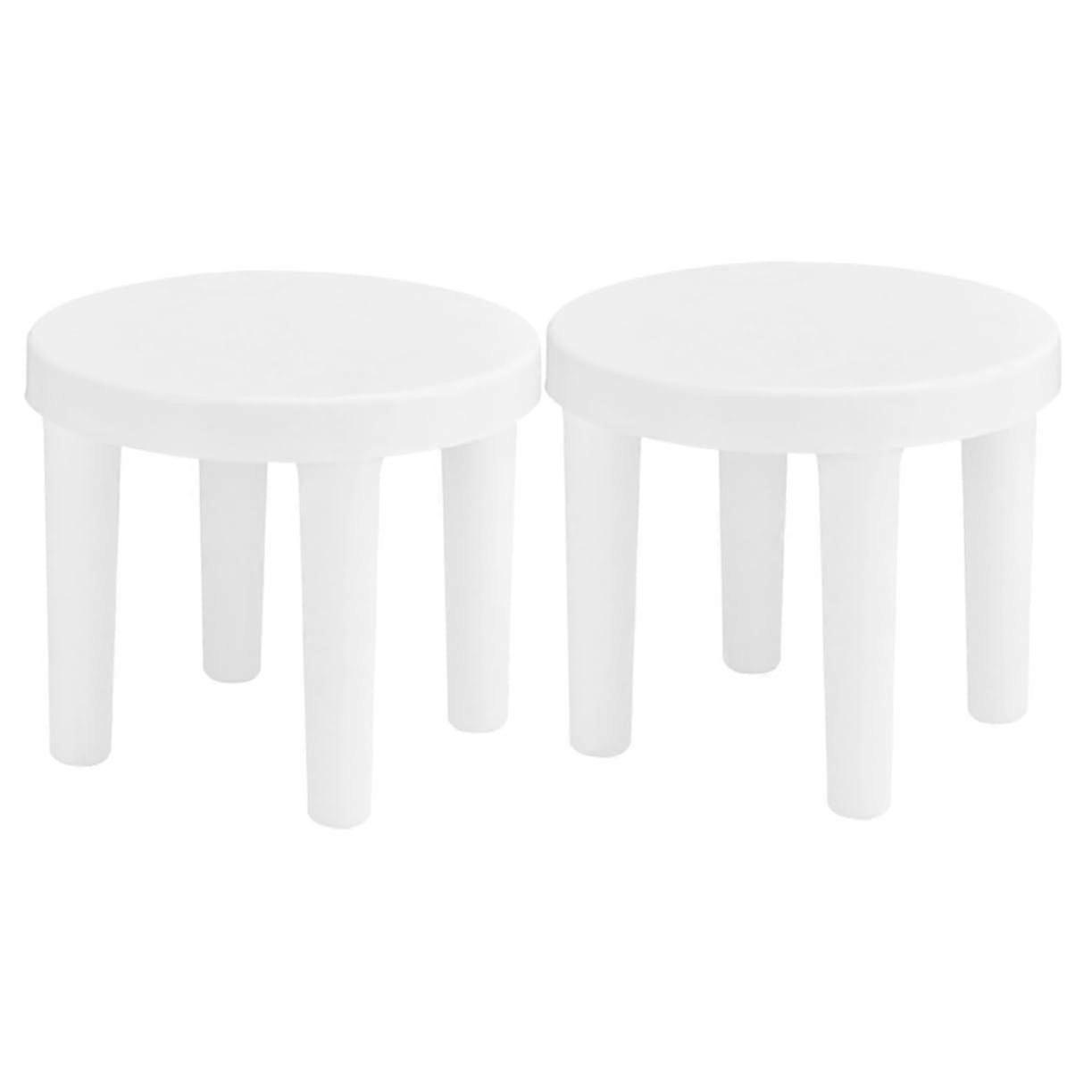 2 יחידות שרפרף מדרגות קומפקטי מונע החלקה מתאים לחדר אמבטיה בגודל קטן