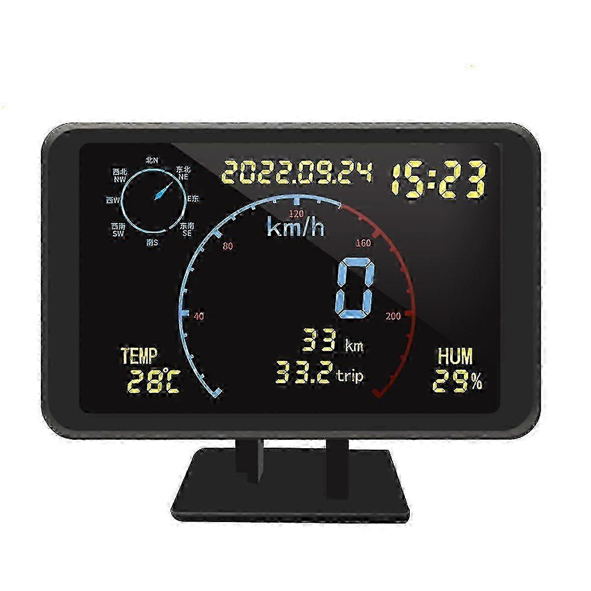 Multi-Function HUD Odometer with GPS Speed Tracking for Cars 2025