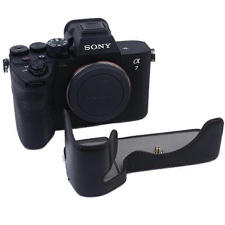 PU Leather Camera Bottom Case Protective Half Body Cover Compatible For Sony A7M4/A1/A7S III/A7S3 Camera