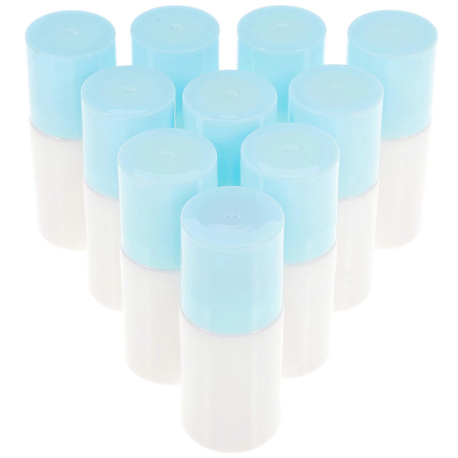 10pcs Refillable Sponge Head Bottles, Flat Lightweight Durable Liquid Containers for Travel, Lotion Fragrance Storage, Random Color