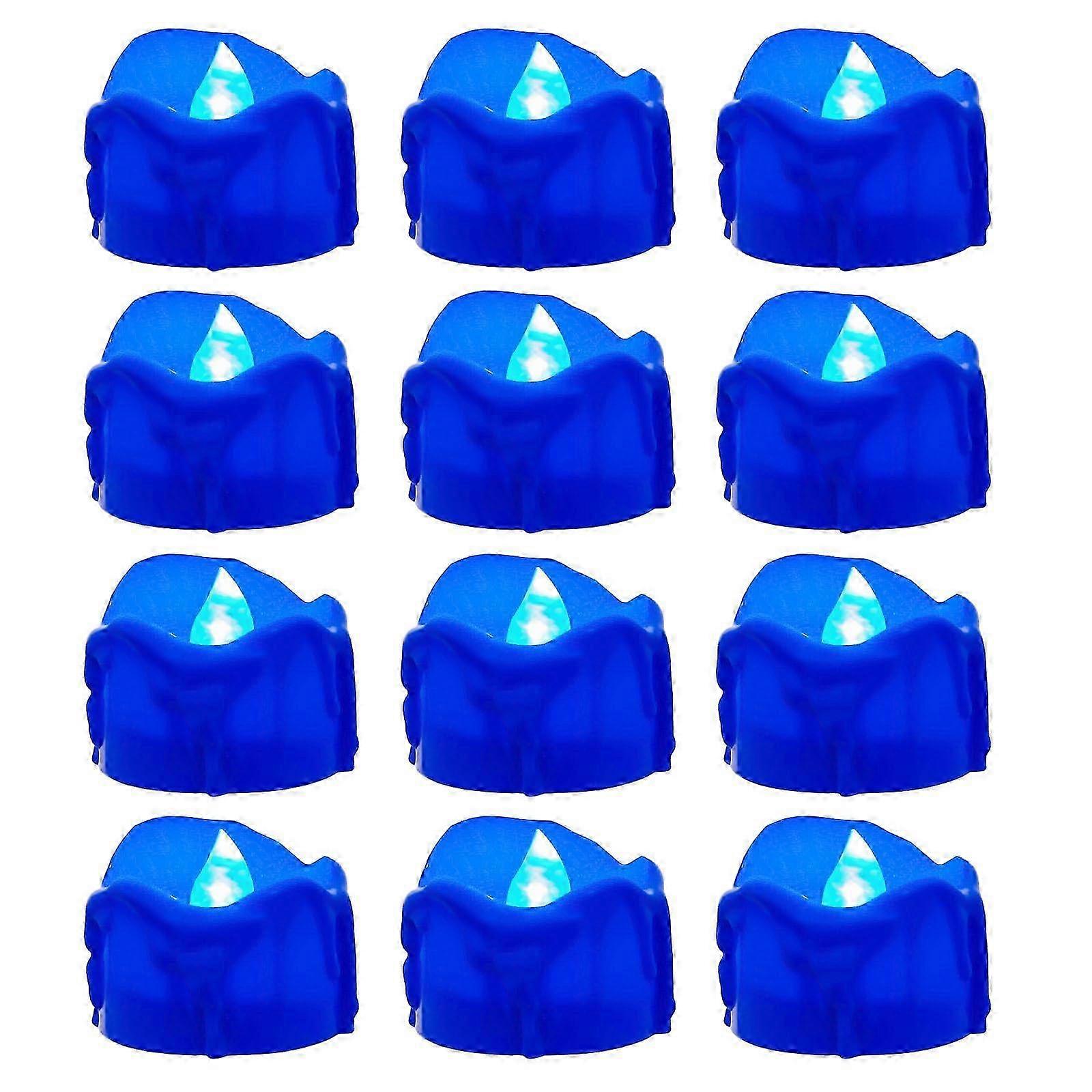 2025 12 Pack Tealight Candles with Flickering Flame and Melting Design Battery Operated LED Flameless