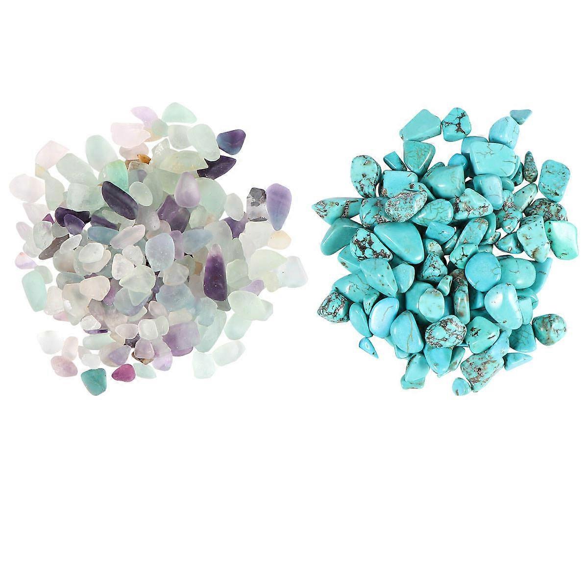 Vase Filler Stones Natural Crystal Aquarium Decorative Pebbles Assorted Color 0.8X0.8X0.5CM Fish Tank Ornamental Stone 2Pack
