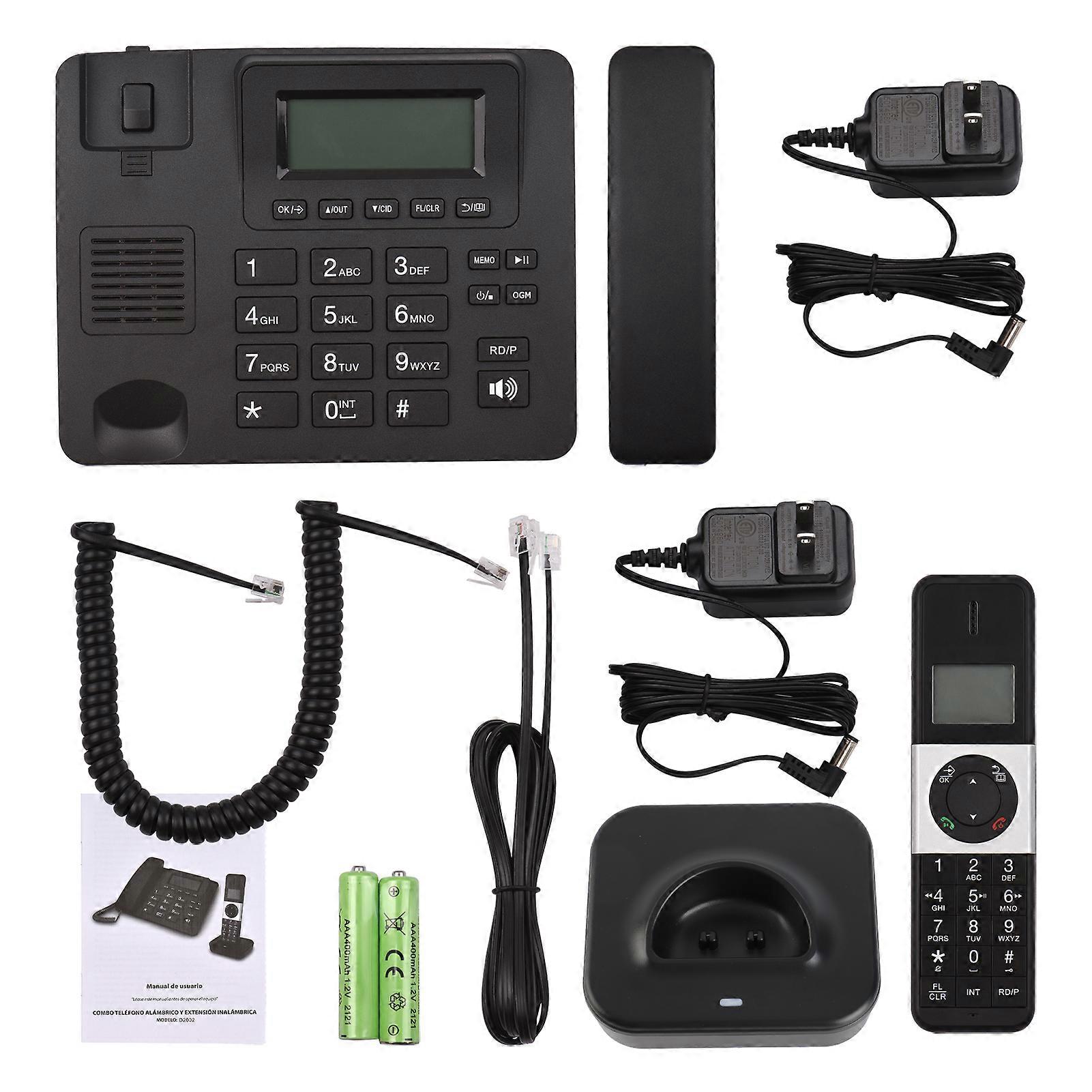 Corded Cordless Phone for Home 50 Incoming 14 Outgoing Memories Corded Cordless Phone System