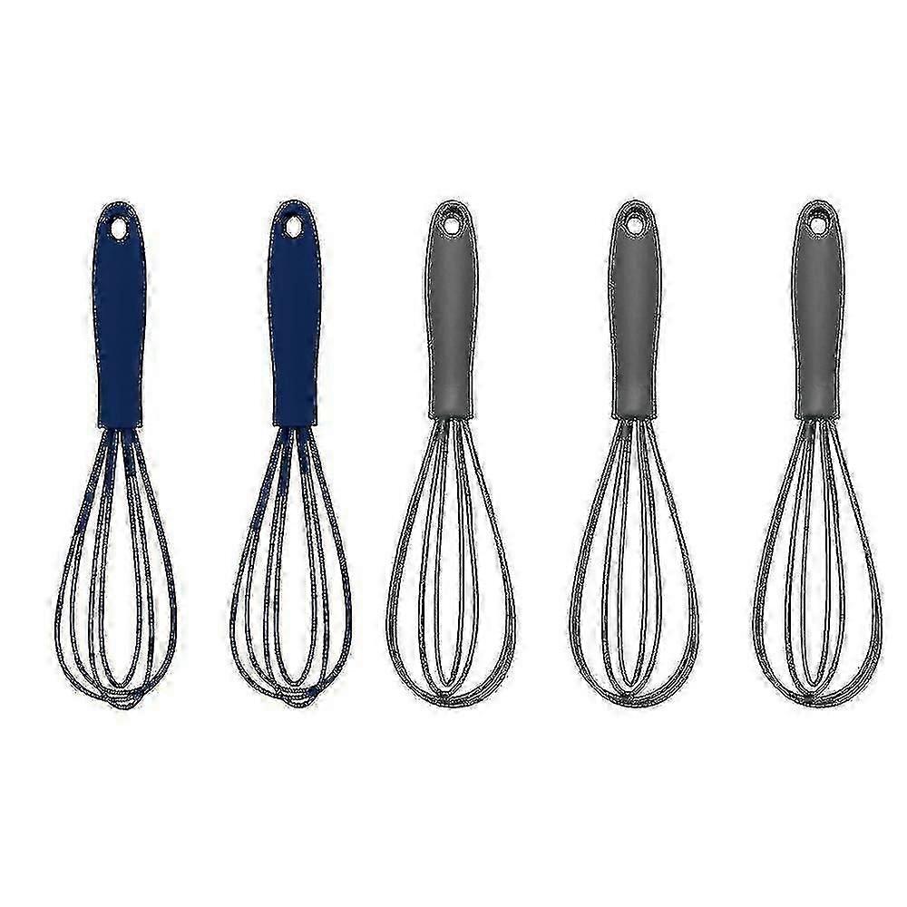5 Pcs Kitchen Small Whisks Set,egg Beater For Cooking Blending