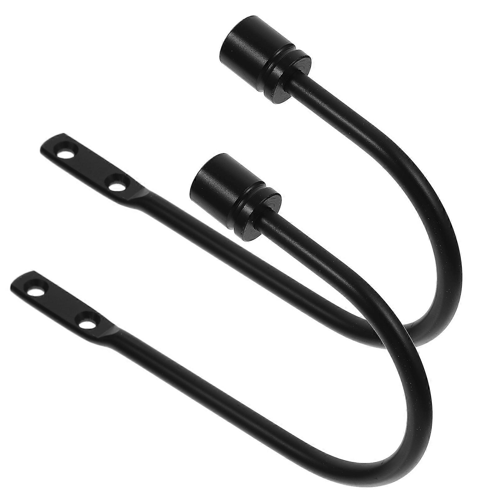 Curtain Holdback Decorative Hook For Office Curtain Retainer Black Color 15.00X10.00X0.60CM 2 Sets