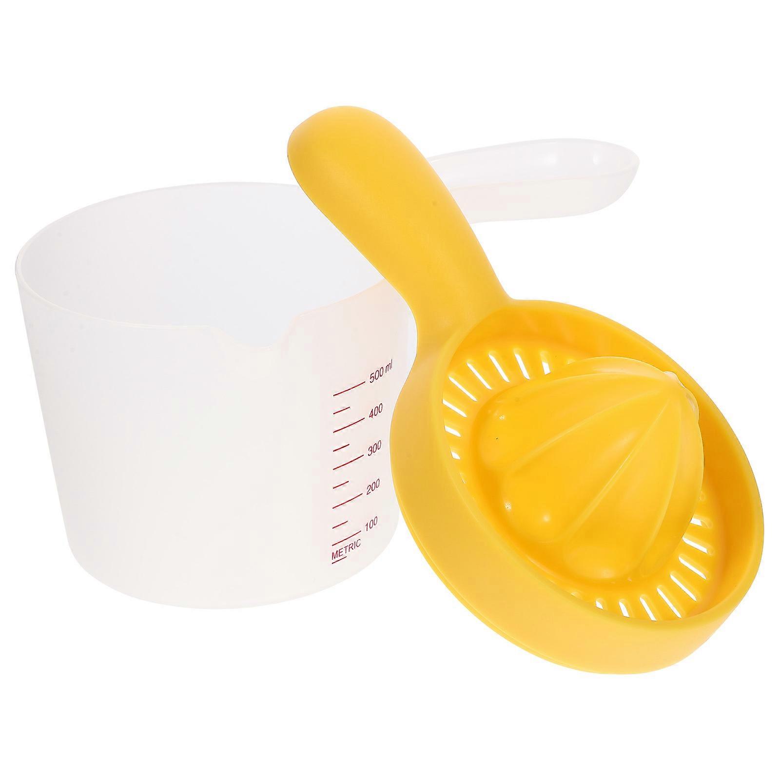 Hand Citrus Juicer Plastic Fruit Squeezer Manual Juicer Pulp-Juice Separation For Outdoor Picnic 1Pack