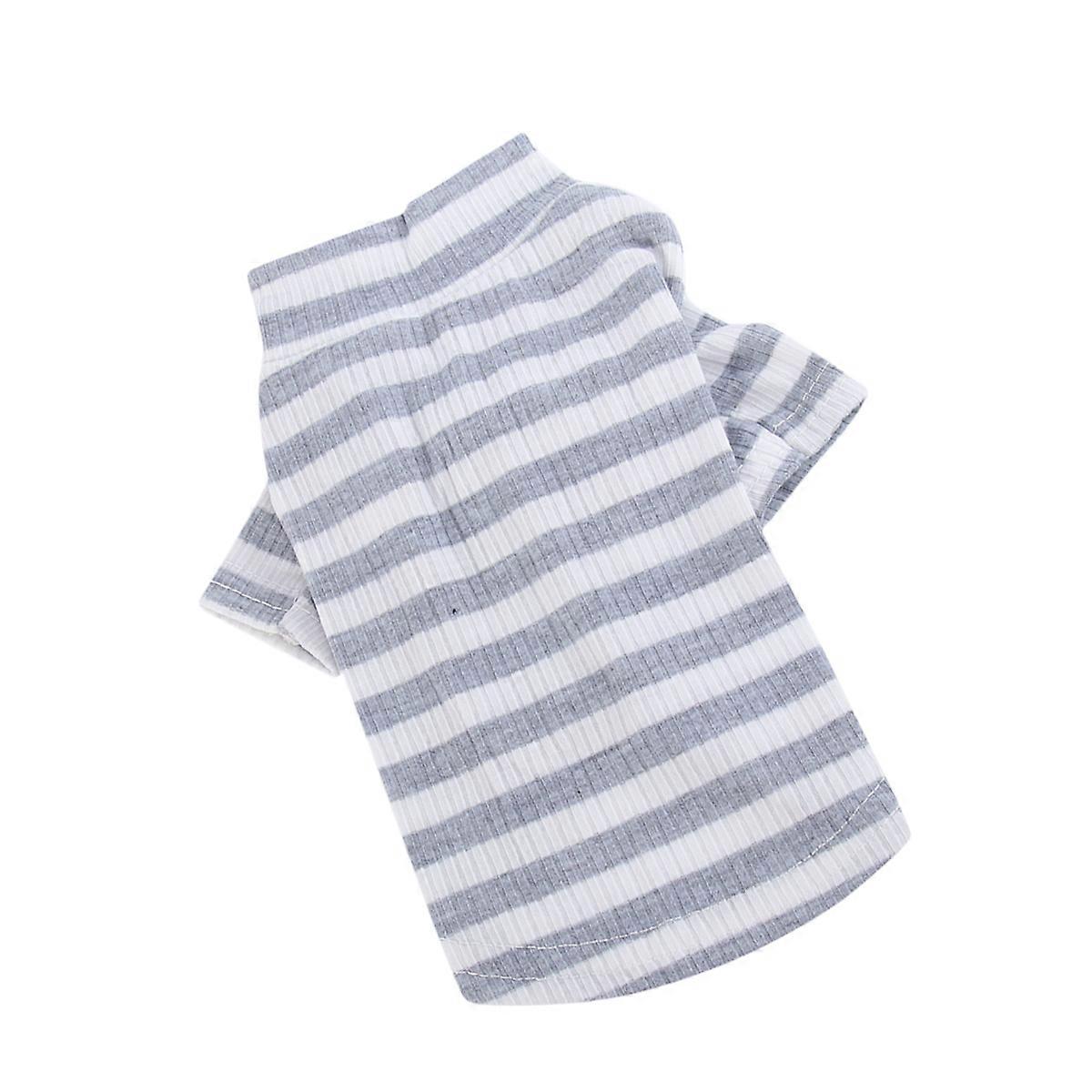 It sounds like you're referring to a product listing or description for **elastic dog clothes** with a **fashion stripe pattern**, designed for