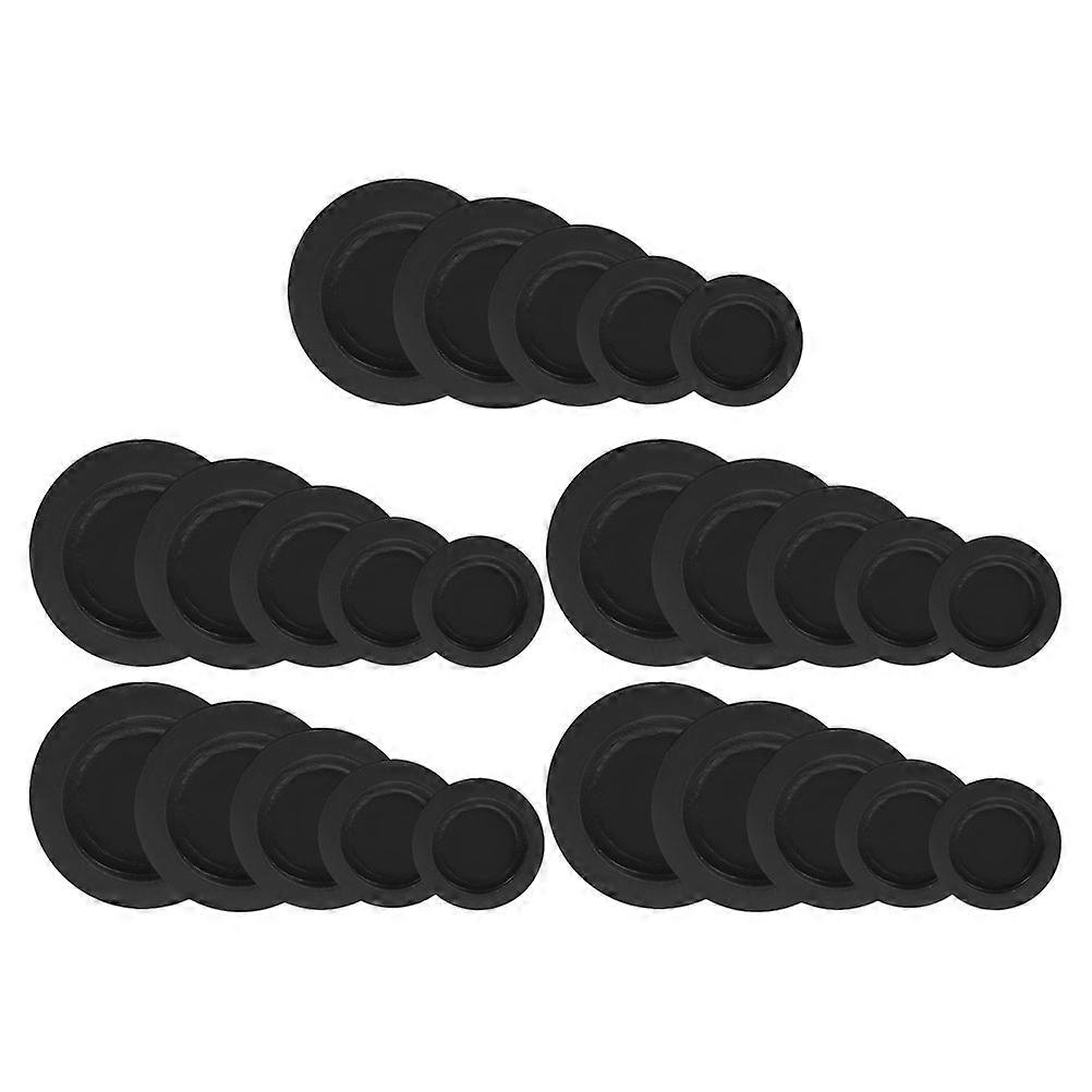 Flat Plug Piggy Bank Stoppers Rubber Stopper Round Plug Prevent Coins from Falling Out 25Pcs