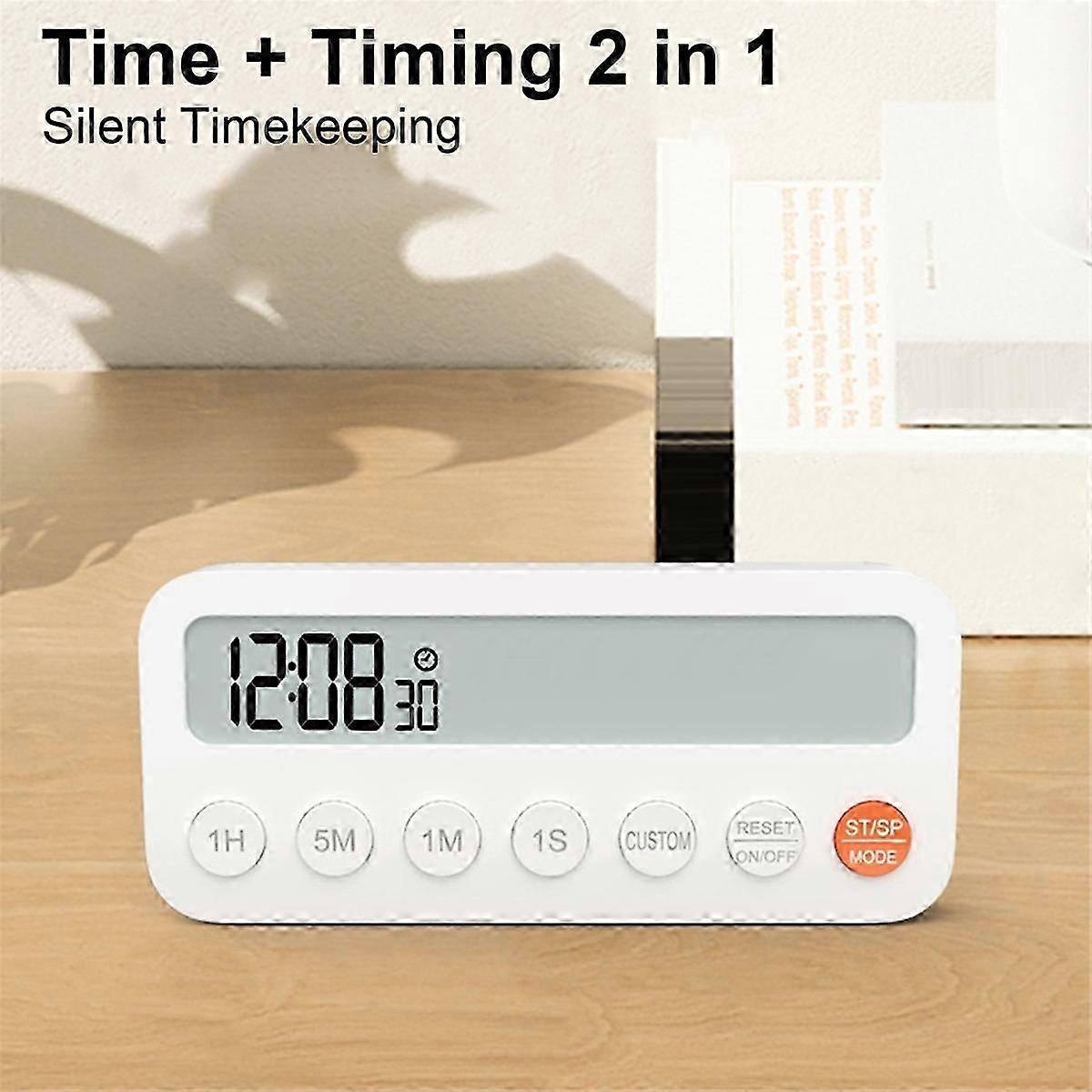 Magnetic Kitchen Clock Home Cooking Food Tools