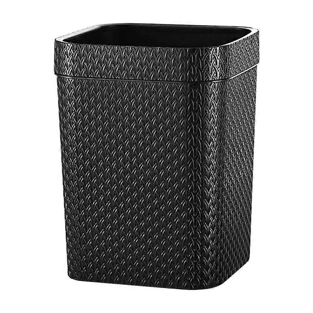 Simple Style Waste Container Black Kitchen Waste Basket with Plastic Build for Home Use